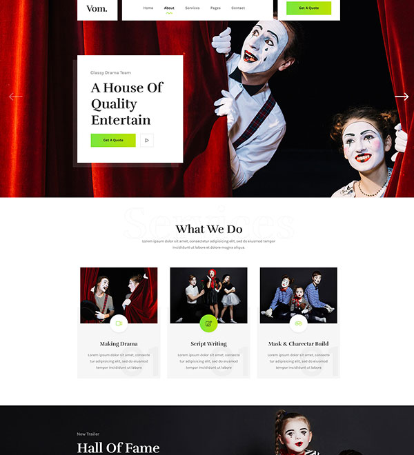 Tiyatro Web Sitesi Tasarımı Tiyatro Web Sitesi Tasarımı