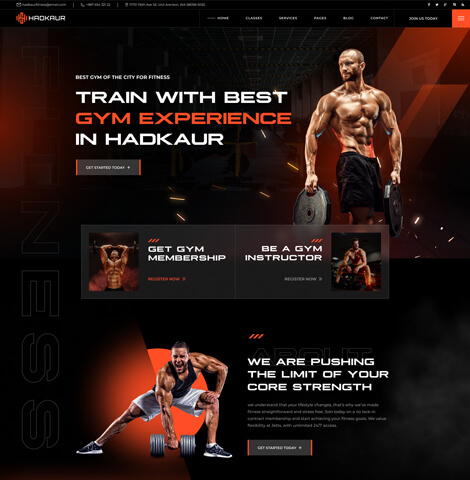 Fitness - Spor Salonu - GYM Web Sitesi Tasarımı