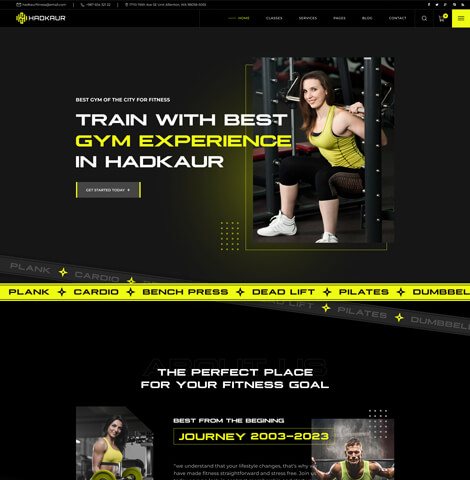 Spor ve Fitness Web Sitesi Tasarımı